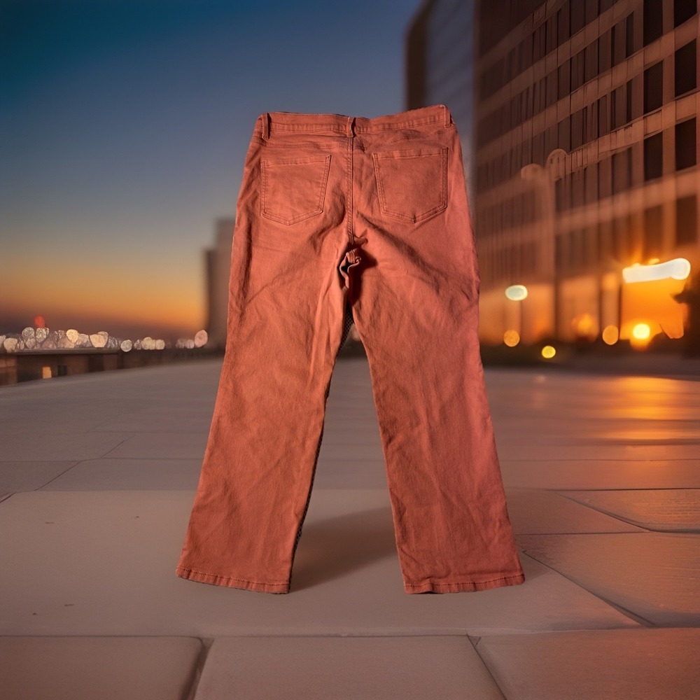 Gloria Vanderbilt Pants Womens 16 Coral Jeans Amanda Cotton Stretch Pockets